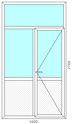 Двухстворчатая балконная дверь из ПВХ